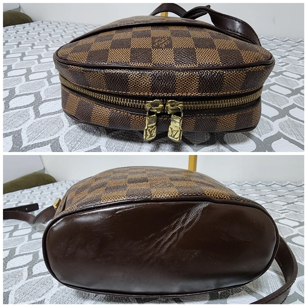 Louis Vuitton Damier Ebene Ipanema PM Crossbody Bag Brown